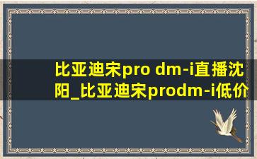 比亚迪宋pro dm-i直播沈阳_比亚迪宋prodm-i(低价烟批发网)直播间